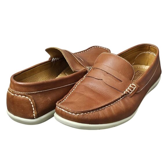 Mercanti Fiorentini Relax Men's Leather Slip On Penny Loafer Brown Driving Shoe - Picture 5 of 11
